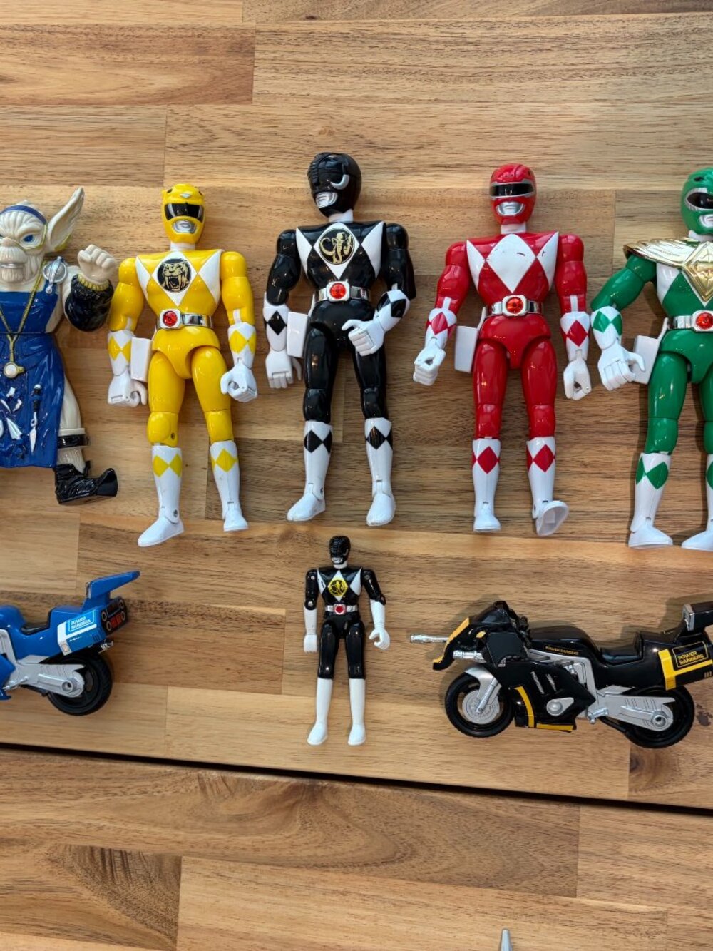 Vintage 90s Mighty Morphin Power Rangers Lot 7 Figures Megazord Dragonzord
